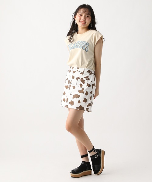 repipi armario（レピピ アルマリオ）の「マエボタンストレッチスカパン（スカート・キッズ・ホワイト/チャコールグレー/ベージュ/ミント/ラベンダー/ブルー/シルバー/ピンク/サックスブルー・SMALL/MEDIUM/LARGE）」の21枚目の写真