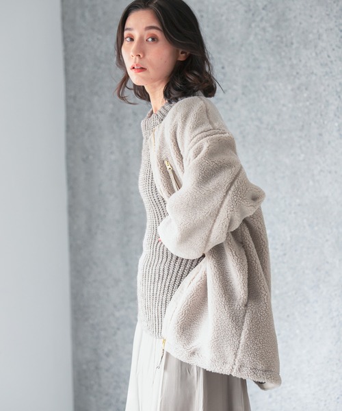 LEPSIM（レプシィム）の「３Ｇイタリアアゼニット　951916（ニット/セーター・レディース・チャコールグレー/ラベンダー/マスタード/グレイッシュベージュ・FREE）」の22枚目の写真