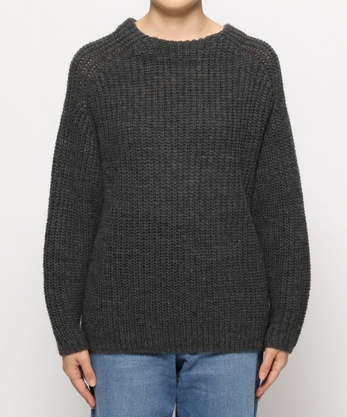 LEPSIM（レプシィム）の「３Ｇイタリアアゼニット　951916（ニット/セーター・レディース・チャコールグレー/ラベンダー/マスタード/グレイッシュベージュ・FREE）」の13枚目の写真