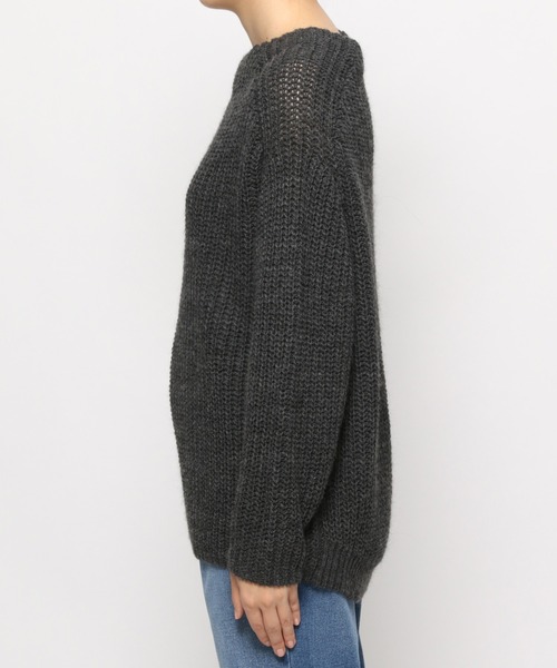 LEPSIM（レプシィム）の「３Ｇイタリアアゼニット　951916（ニット/セーター・レディース・チャコールグレー/ラベンダー/マスタード/グレイッシュベージュ・FREE）」の20枚目の写真