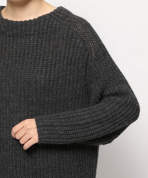 LEPSIM（レプシィム）の「３Ｇイタリアアゼニット　951916（ニット/セーター・レディース・チャコールグレー/ラベンダー/マスタード/グレイッシュベージュ・FREE）」の17枚目の写真