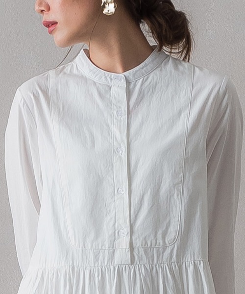 Pierrot(ピエロ)の「ギャザー切り替えワンピース(ワンピース・レディース・ブラック/オフホワイト・L/M)」の8枚目の写真