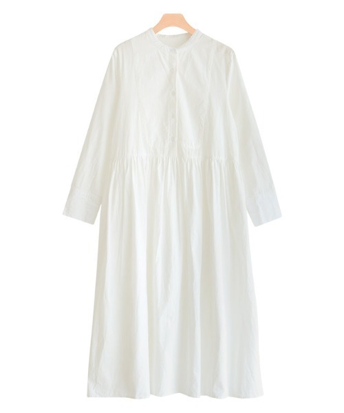 Pierrot(ピエロ)の「ギャザー切り替えワンピース(ワンピース・レディース・ブラック/オフホワイト・L/M)」の9枚目の写真