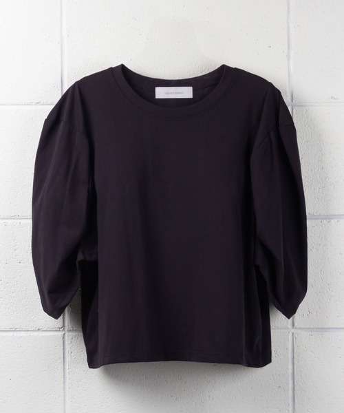 me+em select（ミームセレクト）の「ボリュームスリーブカラートップス【数量限定販売】（Tシャツ/カットソー・レディース・ブラック/パープル/グリーン・FREE）」の15枚目の写真
