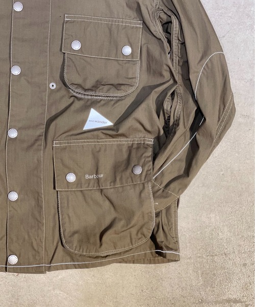 Barbour（バブアー）の「and wander × Barbour / アンドワンダー×バブア―　 Barbour CORDURA shirt バブアーコーデュラシャツ 5741281047（ブルゾン・レディース・カーキ・0）」の5枚目の写真
