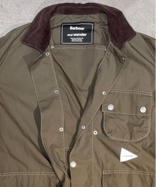 Barbour（バブアー）の「and wander × Barbour / アンドワンダー×バブア―　 Barbour CORDURA shirt バブアーコーデュラシャツ 5741281047（ブルゾン・レディース・カーキ・0）」の6枚目の写真