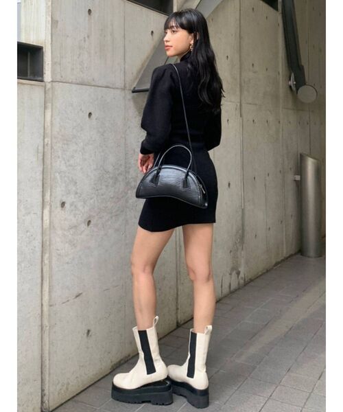 EMODA（エモダ）の「セミサークルバッグ（ハンドバッグ・レディース・ブラック/イエロー・FREE）」の15枚目の写真