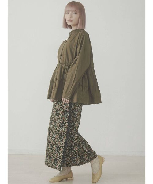 merry jenny（メリージェニー）の「ruffleシャツチュニック（ワンピース・レディース・ブラック/ダークグリーン/オフホワイト・FREE）」の19枚目の写真