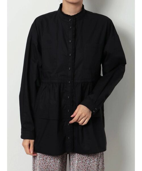 merry jenny（メリージェニー）の「ruffleシャツチュニック（ワンピース・レディース・ブラック/ダークグリーン/オフホワイト・FREE）」の16枚目の写真