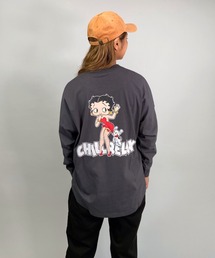 【ムラサキスポーツ別注】CHILLAX/チラックス BETTY BOOP ビックシルエット バックプリントロンT 214OO2LT120CL