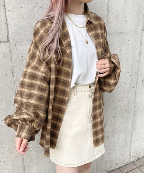 apres jour(アプレジュール)の「チェックオーバーシャツ【ZOZOTOWN限定アイテム】(シャツ/ブラウス・レディース・グリーン系その他/モカ/アイボリー/ブラウン系その他・フリー/X-LARGE)」の16枚目の写真
