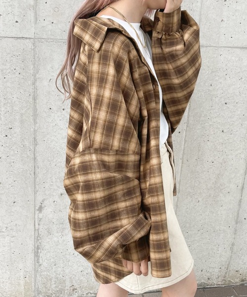 apres jour(アプレジュール)の「チェックオーバーシャツ【ZOZOTOWN限定アイテム】(シャツ/ブラウス・レディース・グリーン系その他/モカ/アイボリー/ブラウン系その他・フリー/X-LARGE)」の9枚目の写真
