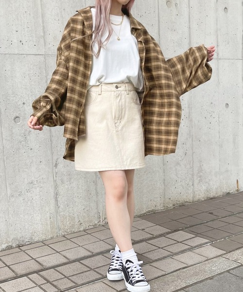 apres jour(アプレジュール)の「チェックオーバーシャツ【ZOZOTOWN限定アイテム】(シャツ/ブラウス・レディース・グリーン系その他/モカ/アイボリー/ブラウン系その他・フリー/X-LARGE)」の7枚目の写真