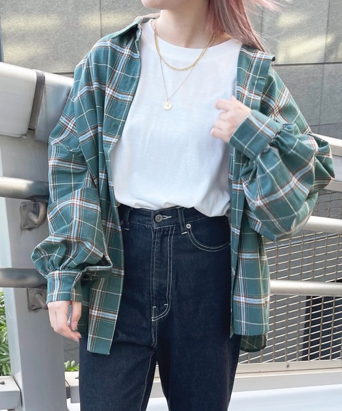 apres jour(アプレジュール)の「チェックオーバーシャツ【ZOZOTOWN限定アイテム】(シャツ/ブラウス・レディース・グリーン系その他/モカ/アイボリー/ブラウン系その他・フリー/X-LARGE)」の10枚目の写真