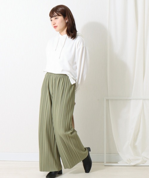 libelle more（リベル モア）の「カットツイル　ボックスプリーツパンツ（その他パンツ・レディース・ライトカーキ/ブラック/カーキ/イエロー・M/L）」の20枚目の写真