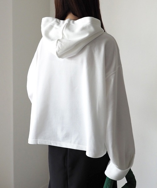 Riberry(リベリー)の「ワイドスリーブプルパーカー(パーカー・レディース・スミクロ/オフホワイト/杢グレー・FREE)」の14枚目の写真