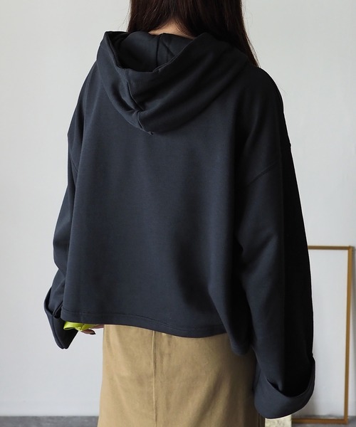 Riberry(リベリー)の「ワイドスリーブプルパーカー(パーカー・レディース・スミクロ/オフホワイト/杢グレー・FREE)」の20枚目の写真