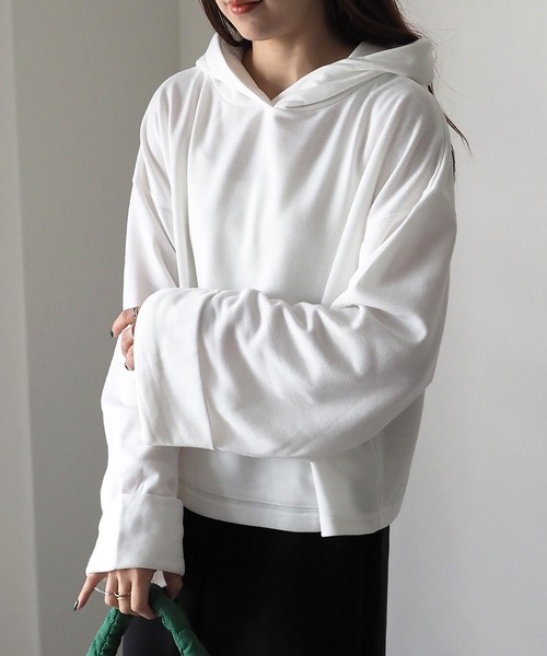 Riberry(リベリー)の「ワイドスリーブプルパーカー(パーカー・レディース・スミクロ/オフホワイト/杢グレー・FREE)」の16枚目の写真