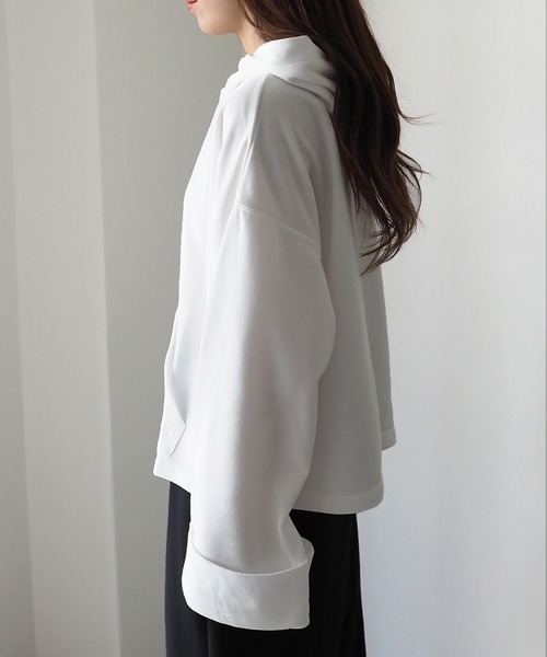 Riberry(リベリー)の「ワイドスリーブプルパーカー(パーカー・レディース・スミクロ/オフホワイト/杢グレー・FREE)」の15枚目の写真