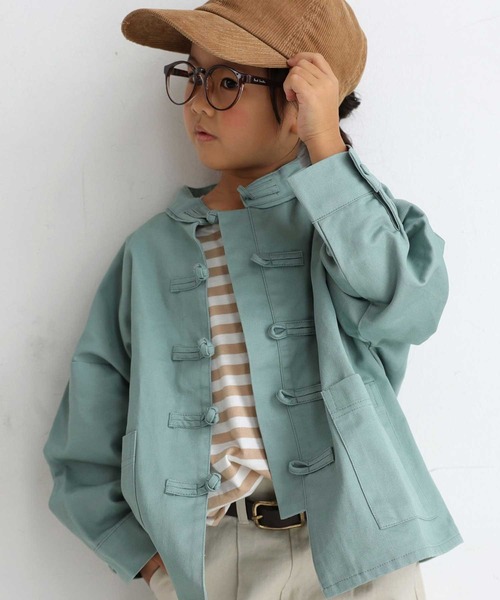 antiqua（アンティカ）の「こなれ感高まる！優秀チャイナジャケット（テーラードジャケット・キッズ・カーキ/ナチュラル/ブルー系その他・4/3/5）」の20枚目の写真