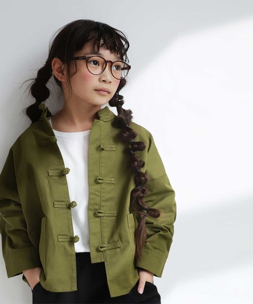 antiqua（アンティカ）の「こなれ感高まる！優秀チャイナジャケット（テーラードジャケット・キッズ・カーキ/ナチュラル/ブルー系その他・4/3/5）」の15枚目の写真
