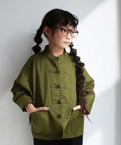 antiqua（アンティカ）の「こなれ感高まる！優秀チャイナジャケット（テーラードジャケット・キッズ・カーキ/ナチュラル/ブルー系その他・4/3/5）」の13枚目の写真