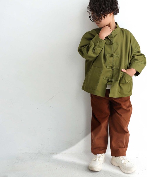 antiqua（アンティカ）の「こなれ感高まる！優秀チャイナジャケット（テーラードジャケット・キッズ・カーキ/ナチュラル/ブルー系その他・4/3/5）」の17枚目の写真