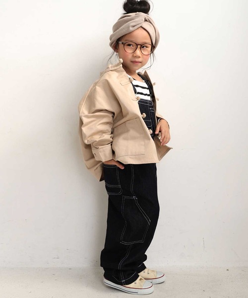 antiqua（アンティカ）の「こなれ感高まる！優秀チャイナジャケット（テーラードジャケット・キッズ・カーキ/ナチュラル/ブルー系その他・4/3/5）」の8枚目の写真