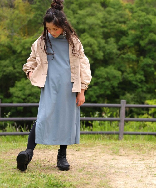 antiqua（アンティカ）の「こなれ感高まる！優秀チャイナジャケット（テーラードジャケット・キッズ・カーキ/ナチュラル/ブルー系その他・4/3/5）」の10枚目の写真