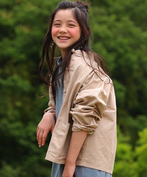 antiqua（アンティカ）の「こなれ感高まる！優秀チャイナジャケット（テーラードジャケット・キッズ・カーキ/ナチュラル/ブルー系その他・4/3/5）」の11枚目の写真