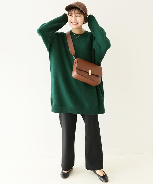 SLOBE IENA(スローブイエナ)の「リバーシブルパイルプルオーバー◆(ニット/セーター・レディース・グリーン/グレー・FREE)」の3枚目の写真