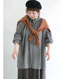 Samansa Mos2 | シャーリング比翼チュニック(シャツ/ブラウス)