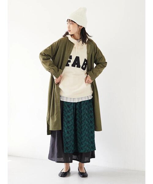 SEVENDAYS=SUNDAY（セブンデイズサンデイ）の「ワッペン刺繍裏毛パーカーA　＊（パーカー・レディース・チャコールグレー/ブラウン/アイボリー・L/S/M）」の7枚目の写真