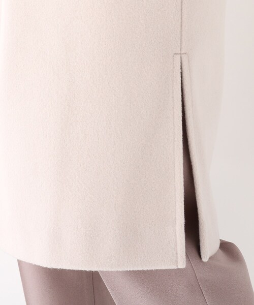 index（インデックス）の「◆カットメルトンフーディロングコート【WEB限定サイズ】（その他アウター・レディース・ネイビー/ブラウン系その他/ナチュラル・40/38/42/36）」の4枚目の写真