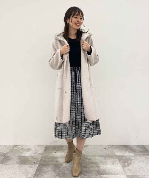 index（インデックス）の「◆カットメルトンフーディロングコート【WEB限定サイズ】（その他アウター・レディース・ネイビー/ブラウン系その他/ナチュラル・40/38/42/36）」の15枚目の写真