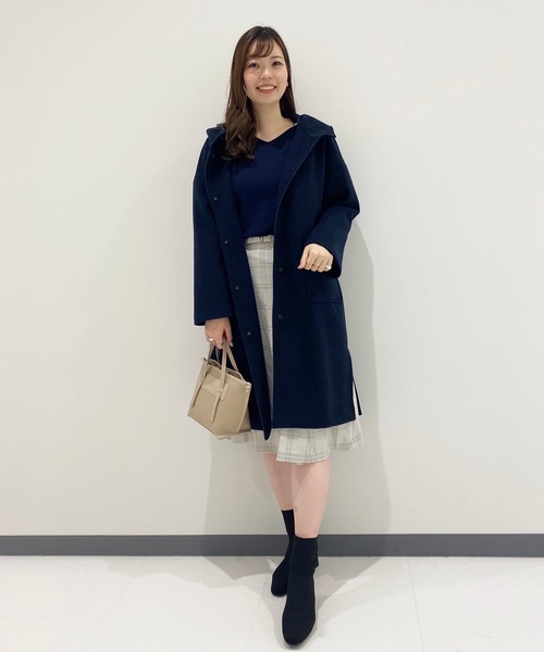 index（インデックス）の「◆カットメルトンフーディロングコート【WEB限定サイズ】（その他アウター・レディース・ネイビー/ブラウン系その他/ナチュラル・40/38/42/36）」の20枚目の写真