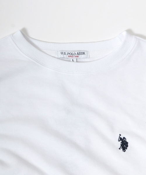 U.S. POLO ASSN.（ユーエスポロアッスン）の「U.S.POLO ASSN. （ユーエスポロアッスン）ワンポイントロゴ刺繍 スウェットトレーナー/ユニセックス/無地（スウェット・メンズ・ホワイト/ブラック/ダークグリーン/ベージュ/ネイビー/サックスブルー/アッシュグレー/グレー/グリーン/チャコールグレー・LL/M/L）」の22枚目の写真
