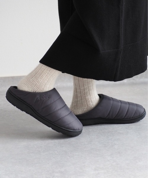 SUBU(スブ)の「〈新色追加!〉【SUBU スブ】Permanent Collection ウィンターサンダル スリッポン(サンダル・レディース・カーキ/ベージュ/ブラック/チャコールグレー/チェック/シルバー/ブラウン/ダークブラウン/グリーン/ピンク・1/0)」の3枚目の写真