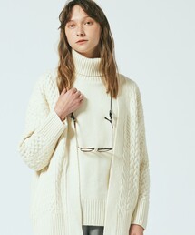 【WOMEN】WINTER アシメケーブル カーディガン