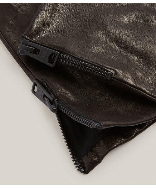 ALLSAINTS（オールセインツ）の「CLEO LEATHER GLOVES | CLEO レザー グローブ（手袋・レディース・ブラック系・XS/S/M）」の2枚目の写真