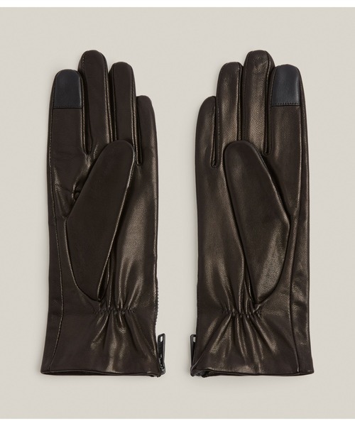 ALLSAINTS（オールセインツ）の「CLEO LEATHER GLOVES | CLEO レザー グローブ（手袋・レディース・ブラック系・XS/S/M）」の4枚目の写真