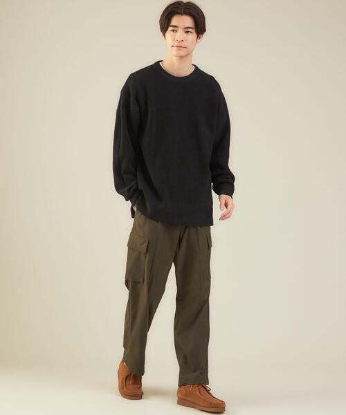 green label relaxing（グリーンレーベルリラクシング）の「コットン アゼリンクス ガンジー ニット -ウォッシャブル-（ニット/セーター・メンズ・オフホワイト/ブラック/レッド・M/S/L/XL）」の13枚目の写真