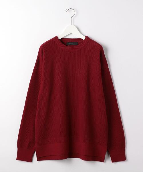 green label relaxing（グリーンレーベルリラクシング）の「コットン アゼリンクス ガンジー ニット -ウォッシャブル-（ニット/セーター・メンズ・オフホワイト/ブラック/レッド・M/S/L/XL）」の6枚目の写真