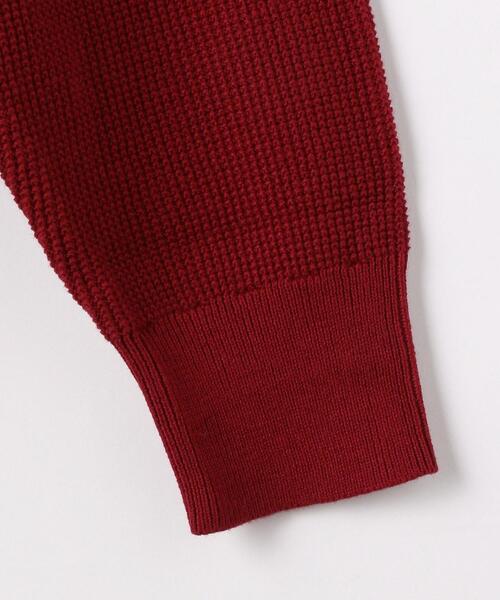 green label relaxing（グリーンレーベルリラクシング）の「コットン アゼリンクス ガンジー ニット -ウォッシャブル-（ニット/セーター・メンズ・オフホワイト/ブラック/レッド・M/S/L/XL）」の9枚目の写真