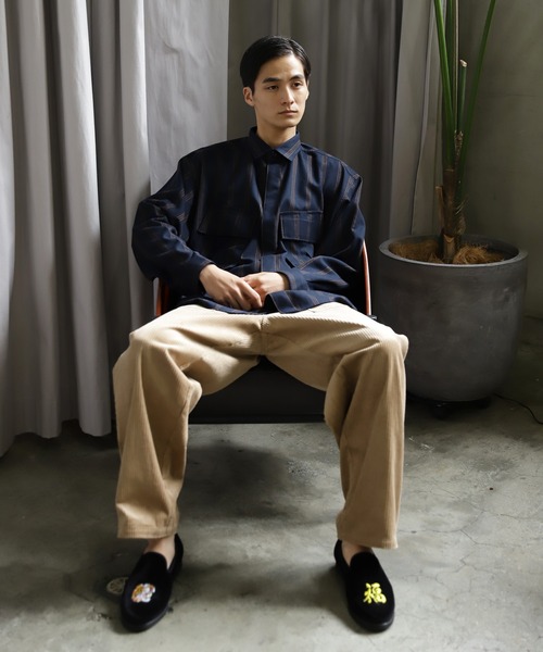 niko and...（ニコアンド）の「柄ファティーグポケットシャツ（シャツ/ブラウス・メンズ・ネイビー/ブラウン/アイボリー・MEDIUM/LARGE）」の6枚目の写真