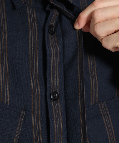 niko and...（ニコアンド）の「柄ファティーグポケットシャツ（シャツ/ブラウス・メンズ・ネイビー/ブラウン/アイボリー・MEDIUM/LARGE）」の19枚目の写真