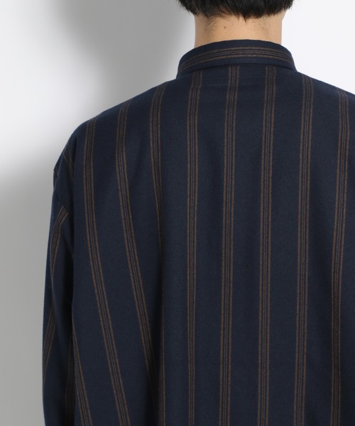 niko and...（ニコアンド）の「柄ファティーグポケットシャツ（シャツ/ブラウス・メンズ・ネイビー/ブラウン/アイボリー・MEDIUM/LARGE）」の20枚目の写真