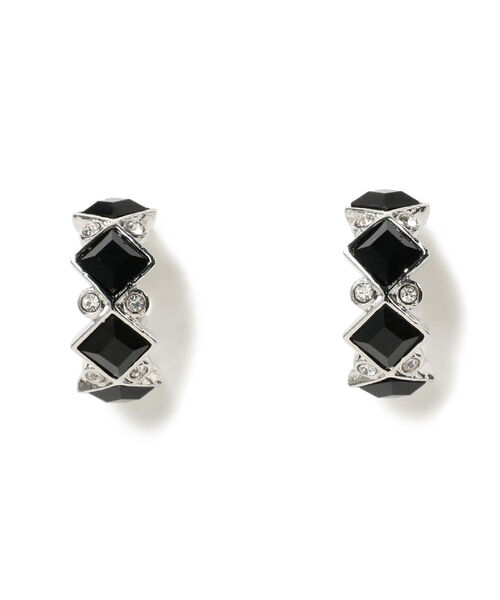 Ray BEAMS（レイビームス）の「Ray BEAMS / ビジュー フープ イヤリング（イヤリング・レディース・レッド/ブラック/グリーン・ONE SIZE）」の4枚目の写真