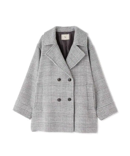 N.(N. Natural Beauty Basic)(エヌエヌナチュラルビューティーベーシック)の「【S Size Line】◆ビックカラーダブルミディコート(その他アウター・レディース・オフホワイト/モカ/チェック・SMALL/MEDIUM)」の1枚目の写真