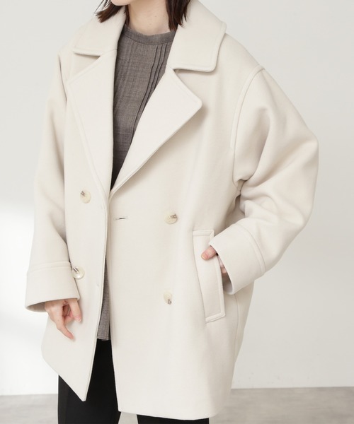 N.(N. Natural Beauty Basic)(エヌエヌナチュラルビューティーベーシック)の「【S Size Line】◆ビックカラーダブルミディコート(その他アウター・レディース・オフホワイト/モカ/チェック・SMALL/MEDIUM)」の14枚目の写真